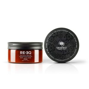 Biosfera giliai drėkinanti plaukus kaukė su greipfurtų ir datulių eteriniais aliejais bei Monoi Tiare Tahiti.